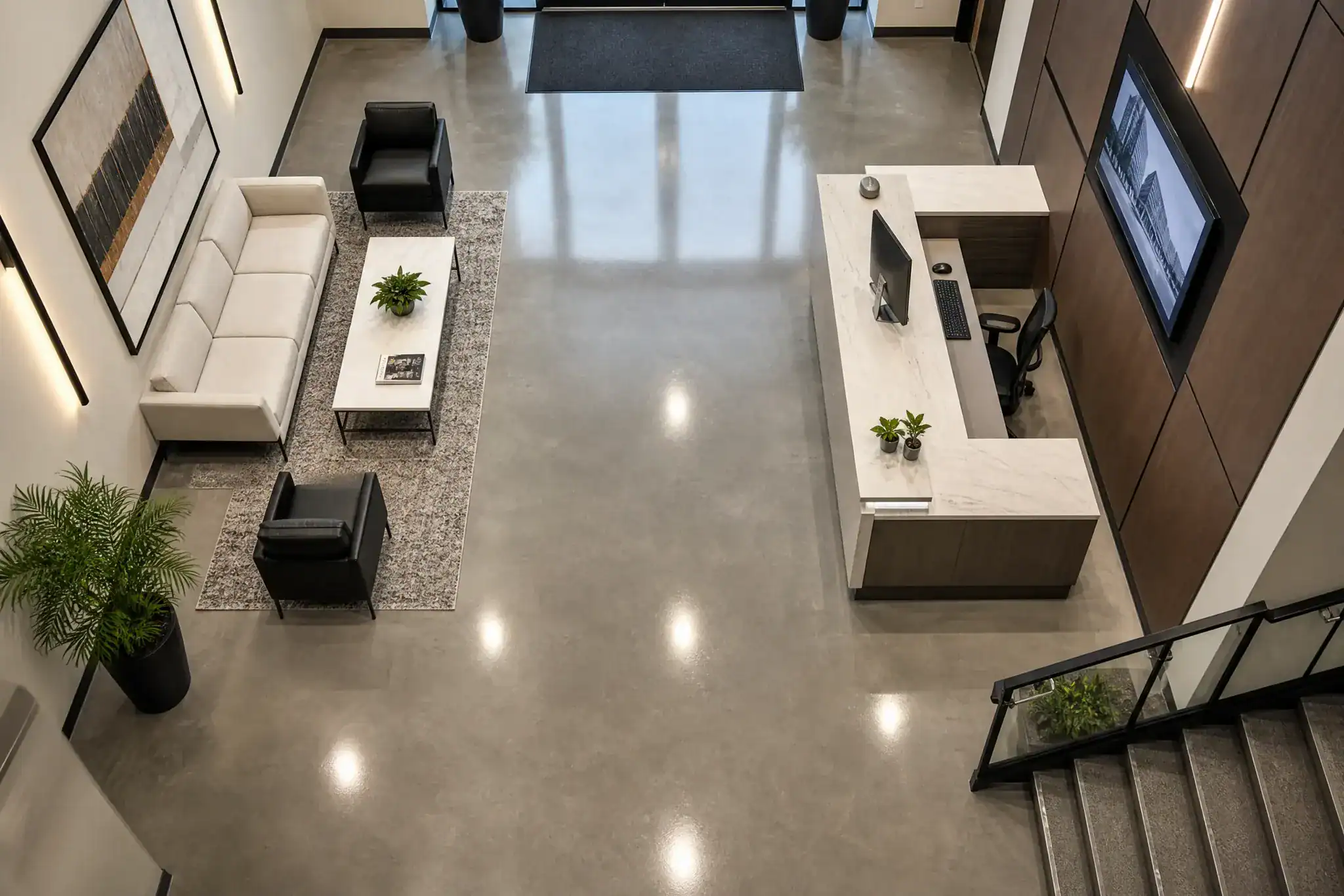 Clean Commercial Lobby Post-Construction